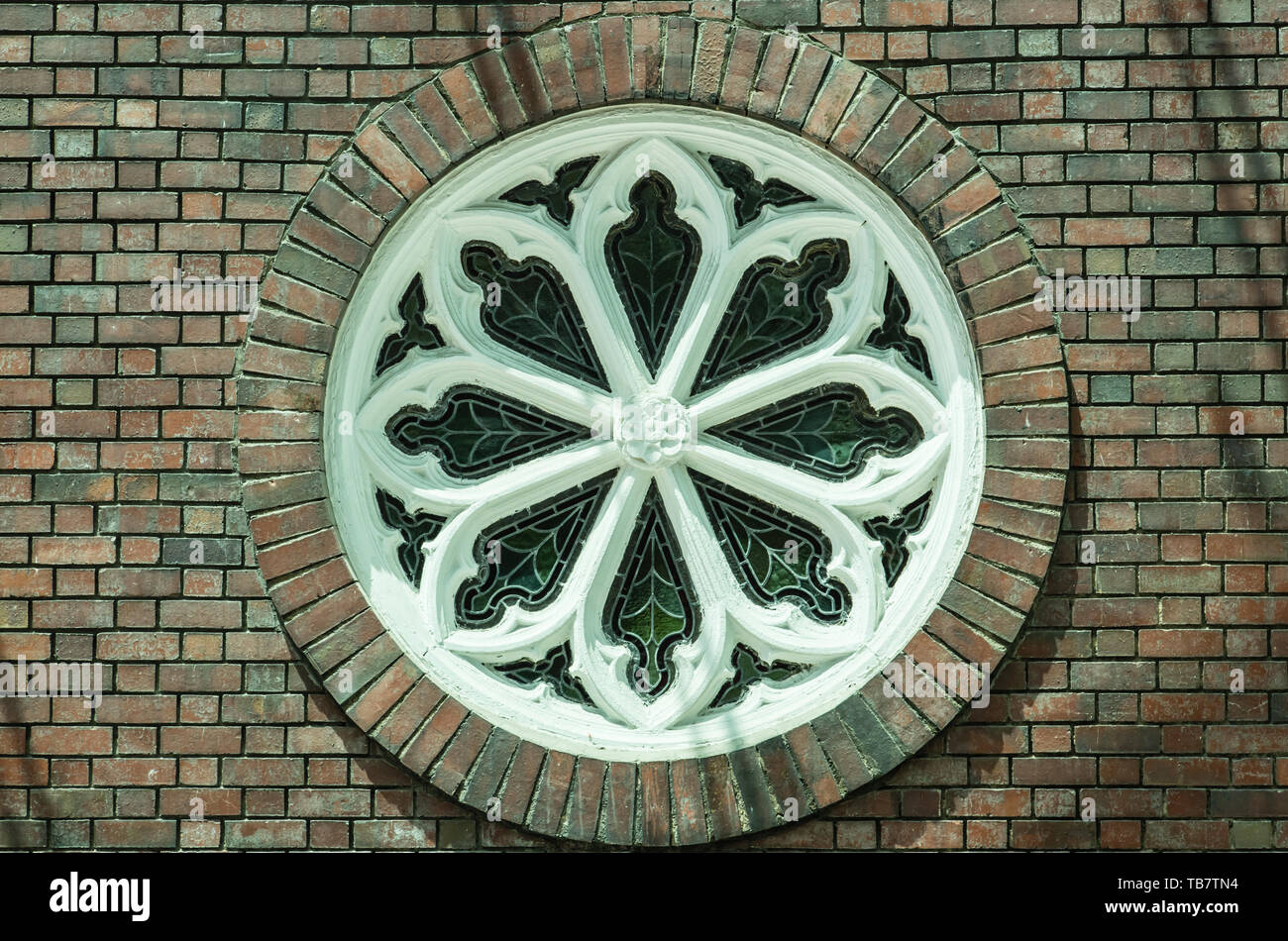 Design vintage stile finestra rotonda Foto Stock