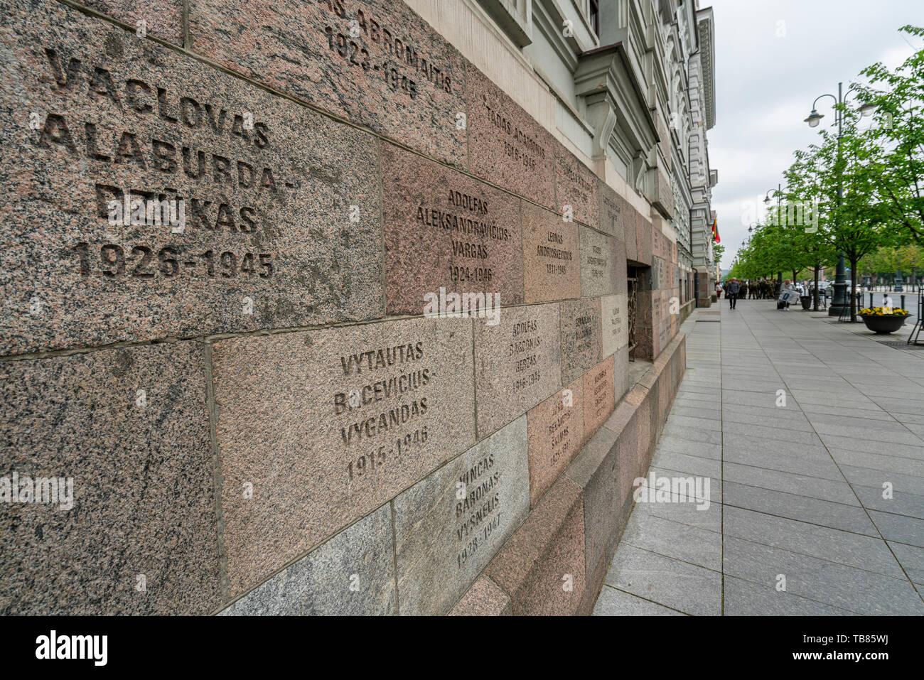 Vilnius, Lituania. Maggio 2019. l'ex KGB edificio, ora sede del Museo del Genocidio vittime Foto Stock