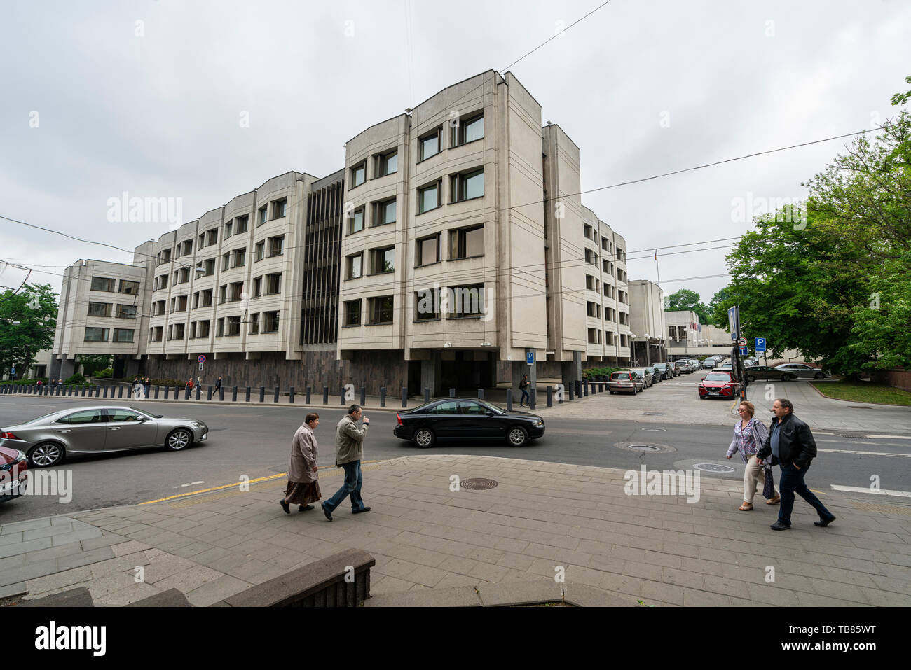 Vilnius, Lituania. Maggio 2019. Una vista del governo della Repubblica di Lituania Costruzione Foto Stock