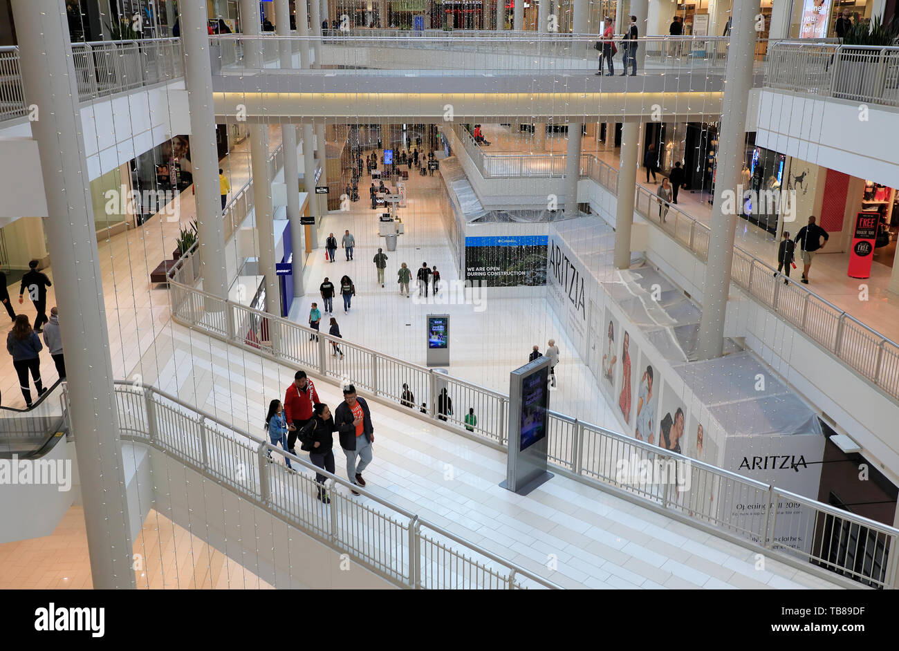 Vista interna del centro commerciale Mall of America, il più grande centro commerciale in Stati Uniti. Bloomington.Minnesota.USA Foto Stock