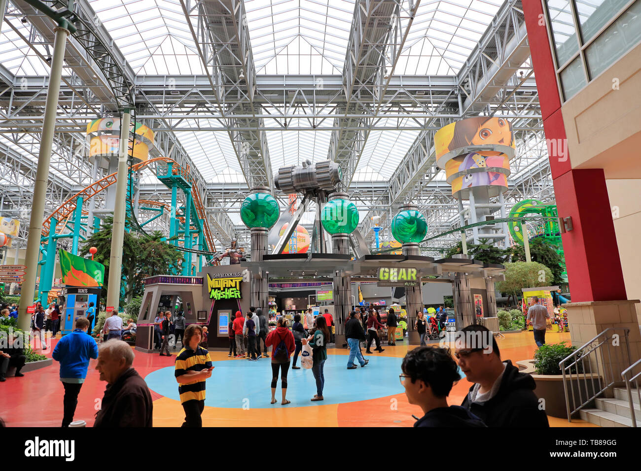 Nickelodeon Universe theme park all'interno del Mall of America.Bloomington.Minnesota.USA Foto Stock