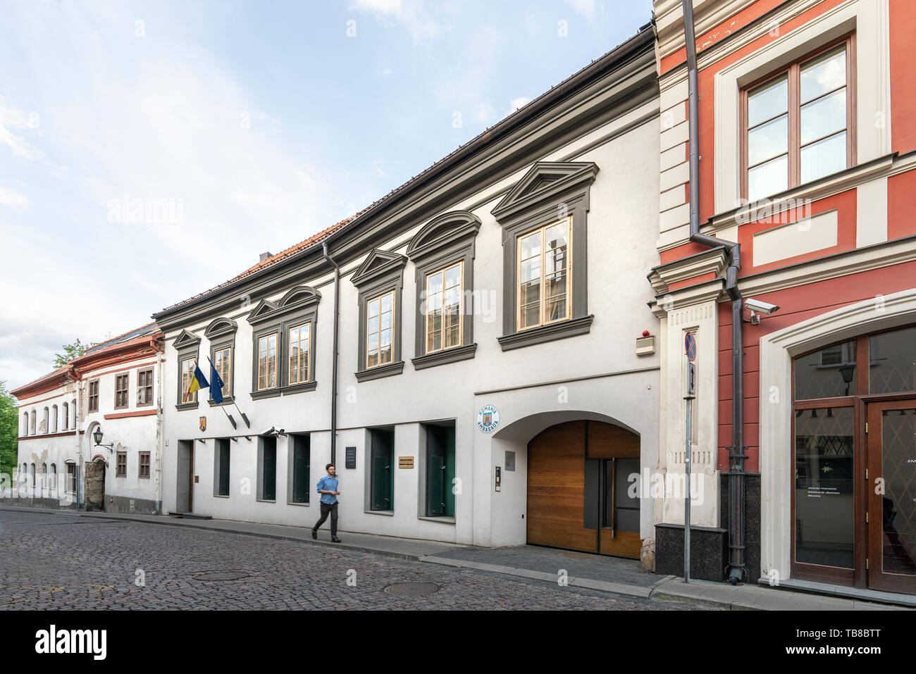 Vilnius, Lituania. Maggio 2019. Una vista dell'Ambasciata Rumena edificio Foto Stock