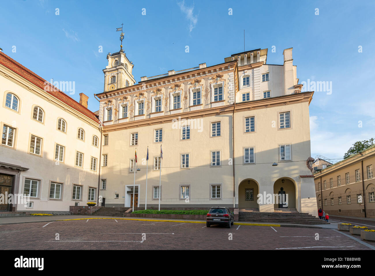 Vilnius, Lituania. Maggio 2019. Una vista dell'università di Vilnius palace Foto Stock