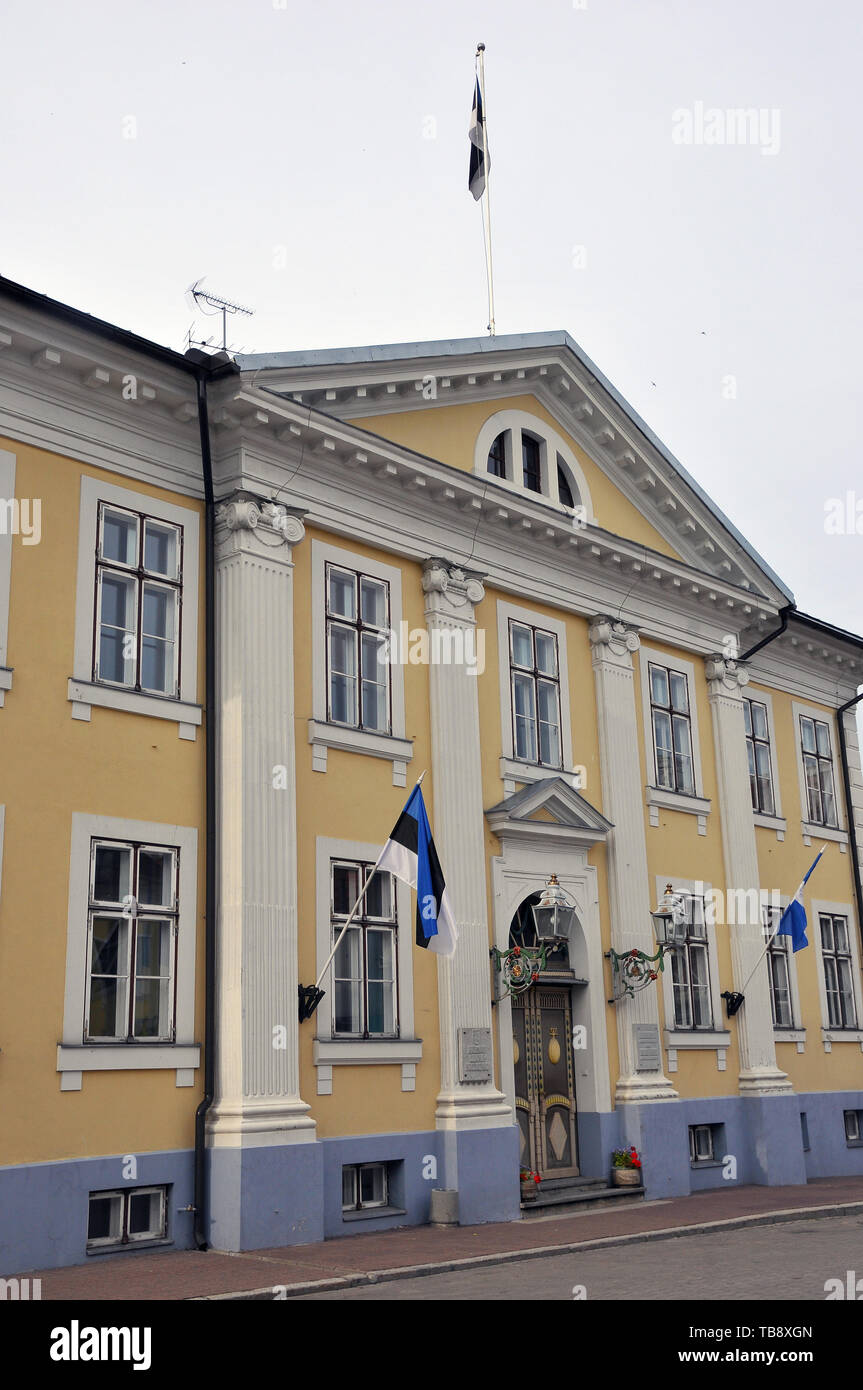 Town Hall, Pärnu, Estonia Foto Stock
