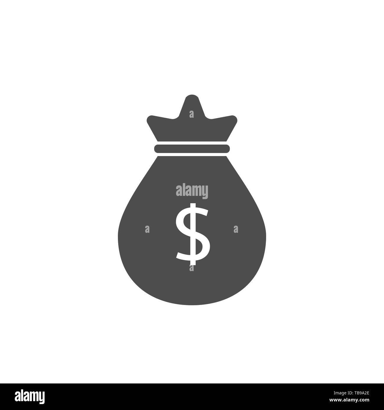 Borsa con il simbolo del dollaro. Sacco di denaro, illustrazione vettoriale Illustrazione Vettoriale