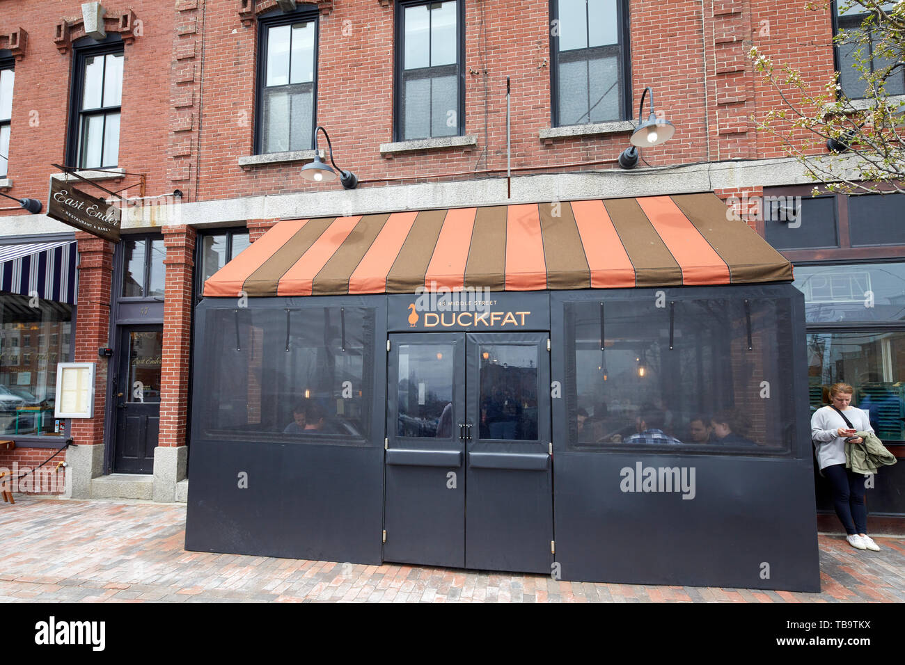 Duckfat ristorante sulla strada di mezzo a Portland Maine, Stati Uniti d'America, USA, ME Foto Stock