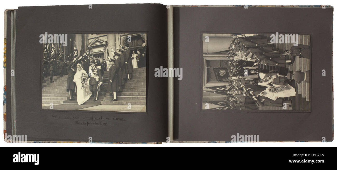 Hermann Göring - Emmy Sonnemann - un album matrimonio da i possedimenti di Ernst Udet 30 grandi formato-phot del xx secolo, Editorial-Use-solo Foto Stock
