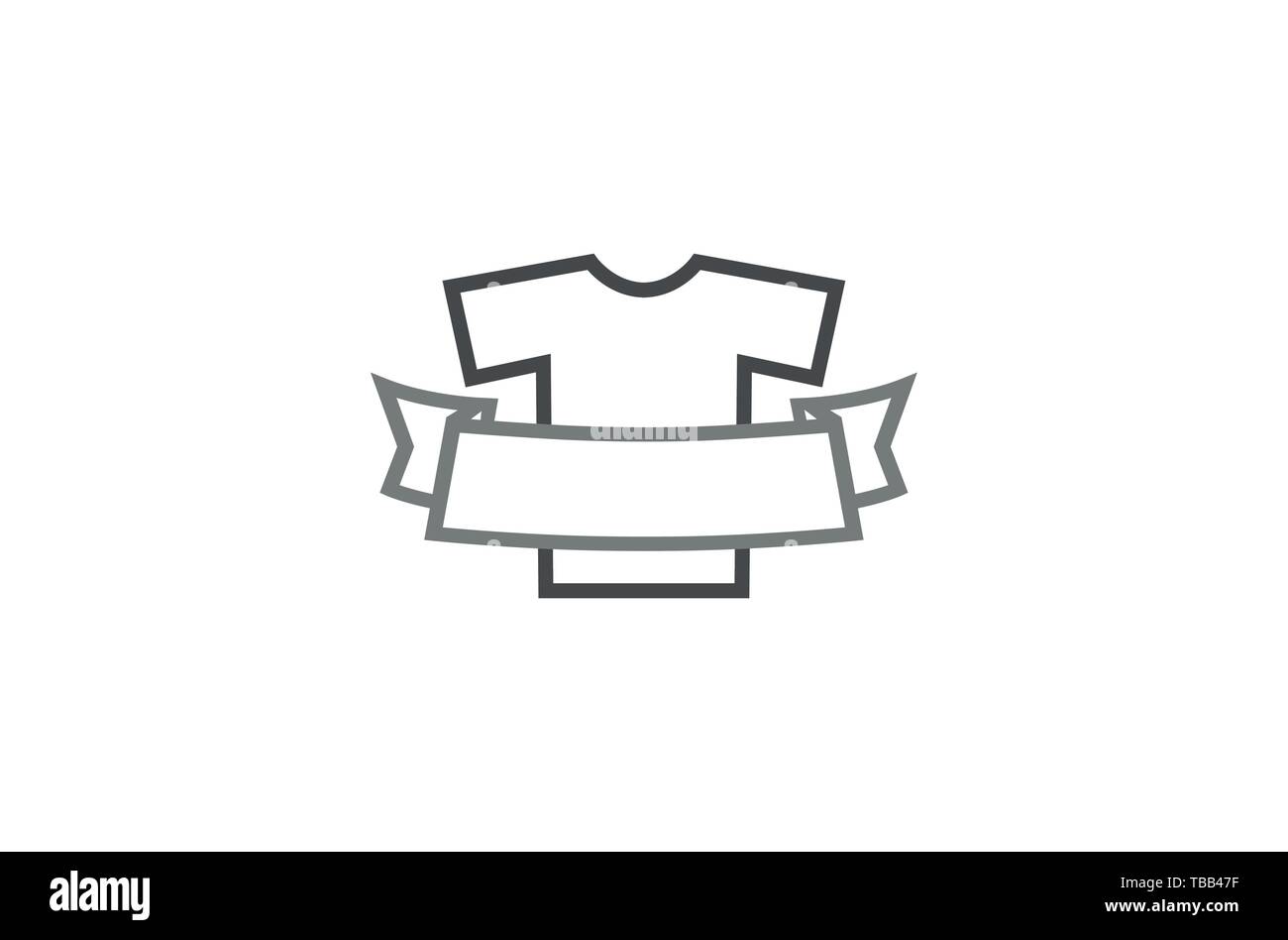 Linea Creative Shirt Silk Screen Logo Design Illustrazione del simbolo Illustrazione Vettoriale