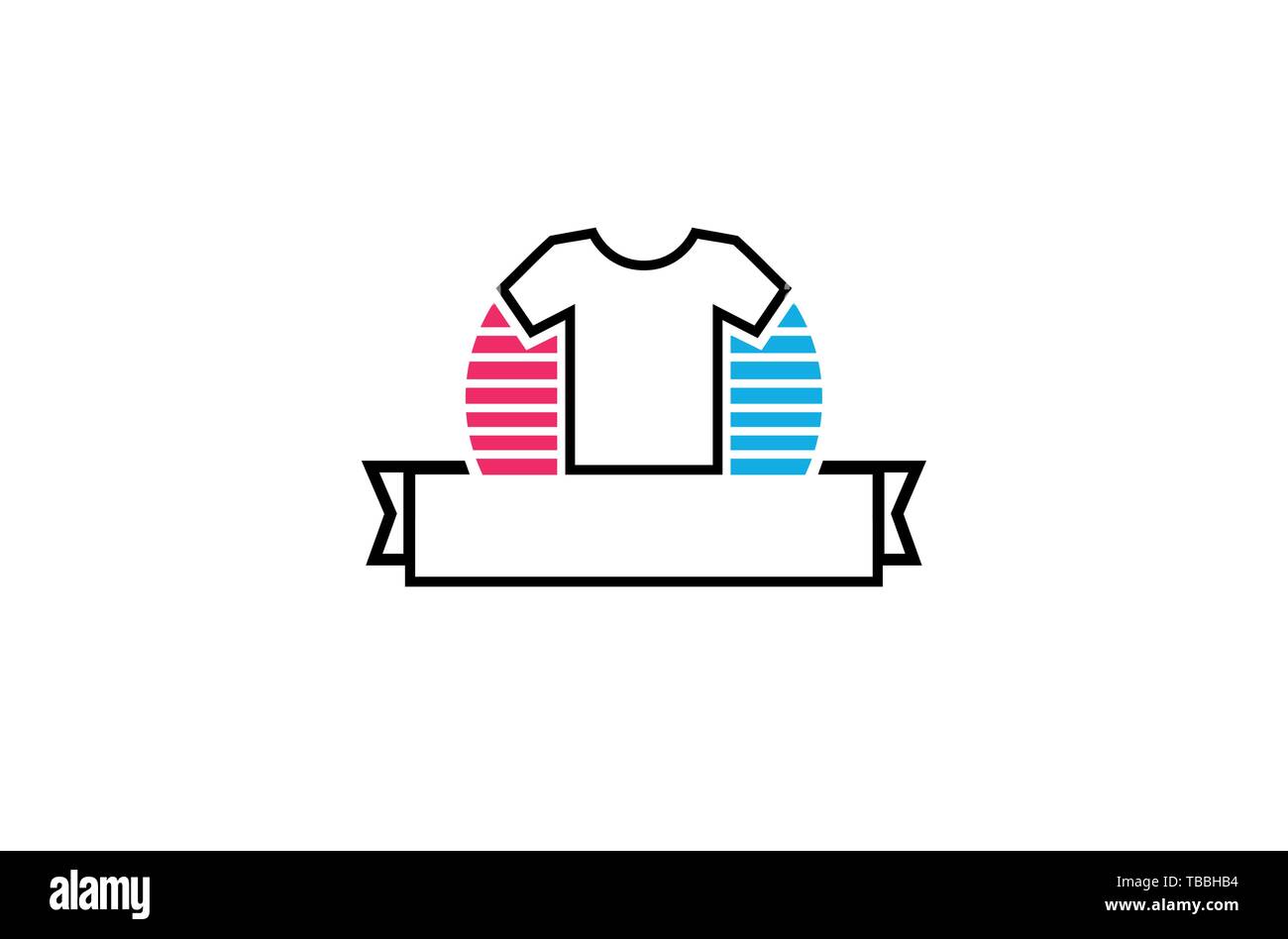 Creative shirt colorate Silk Screen Logo Design Illustrazione del simbolo Illustrazione Vettoriale