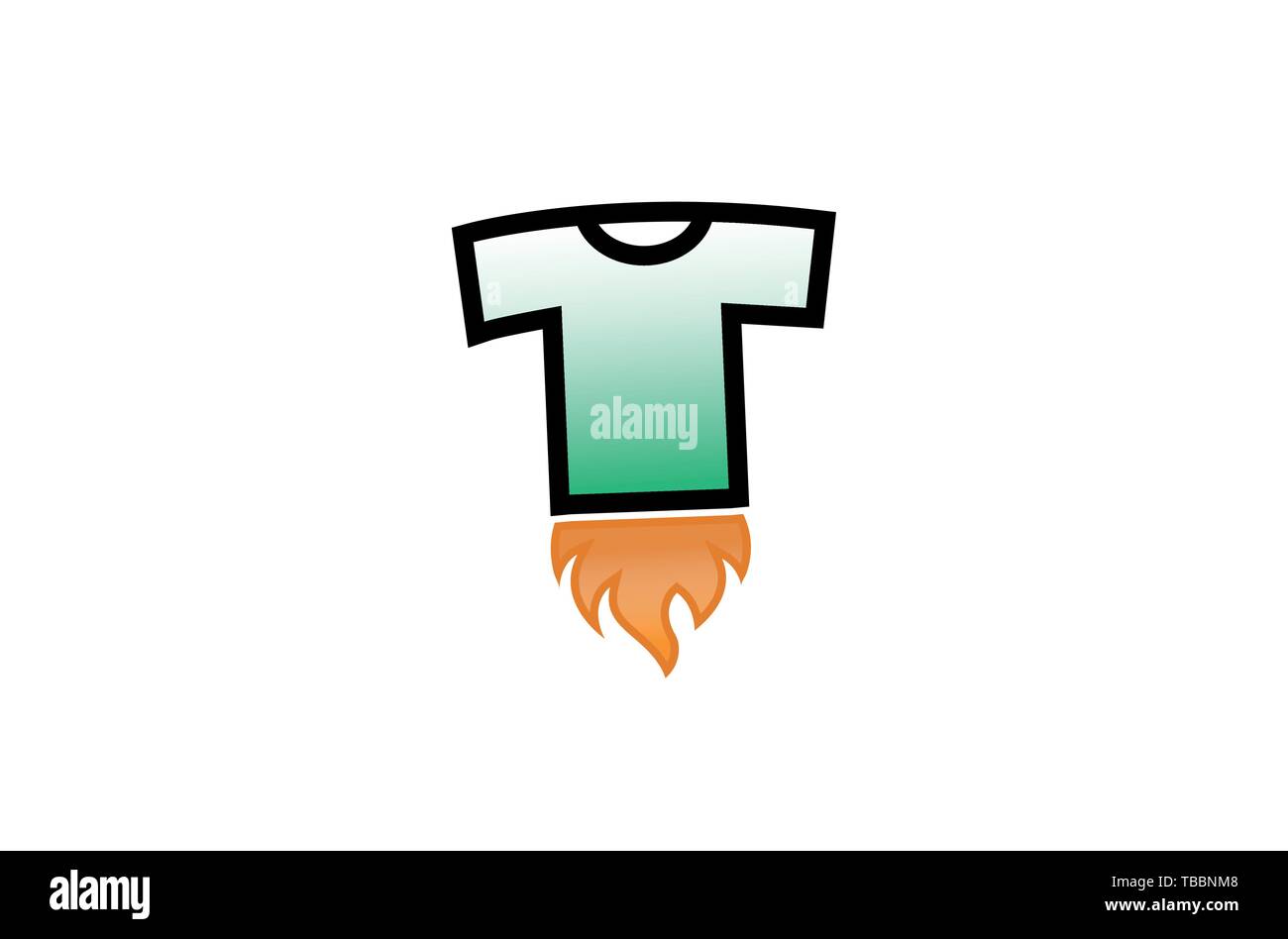 Creative T-shirt Silkscreen fuoco simbolo Logo illustrazione vettoriale Illustrazione Vettoriale