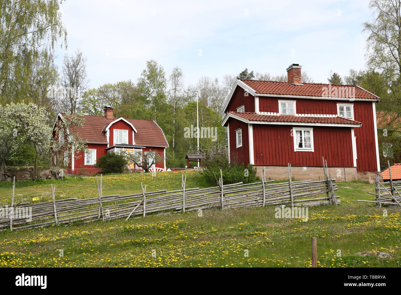 Katthult, noto da Astrid Lindgren di libri. Katthult è il nome della fattoria dove la fittizia figura Emil in Lönneberga vissuto Foto Stock