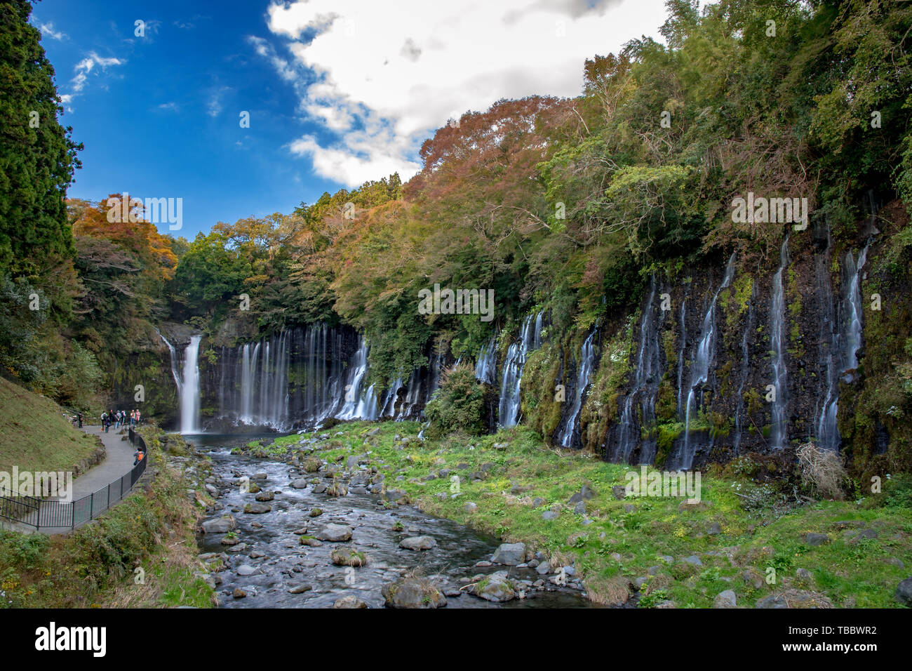 Shiraito cade nei pressi del Monte Fuji in autunno Foto Stock