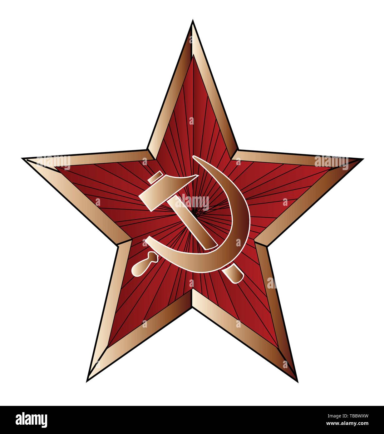 Un ufficiale russo, esercito Smalto metallico tappo del perno di insegne di badge Illustrazione Vettoriale