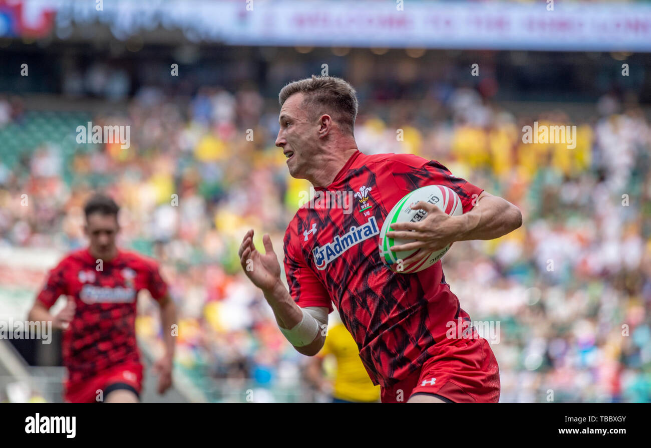 Twickenham, Inghilterra, 25 maggio 2019 HSBC London Sevens, RFU Rugby Stadium, Surrey, Regno Unito, © Peter SPURRIER Intersport immagini, Foto Stock