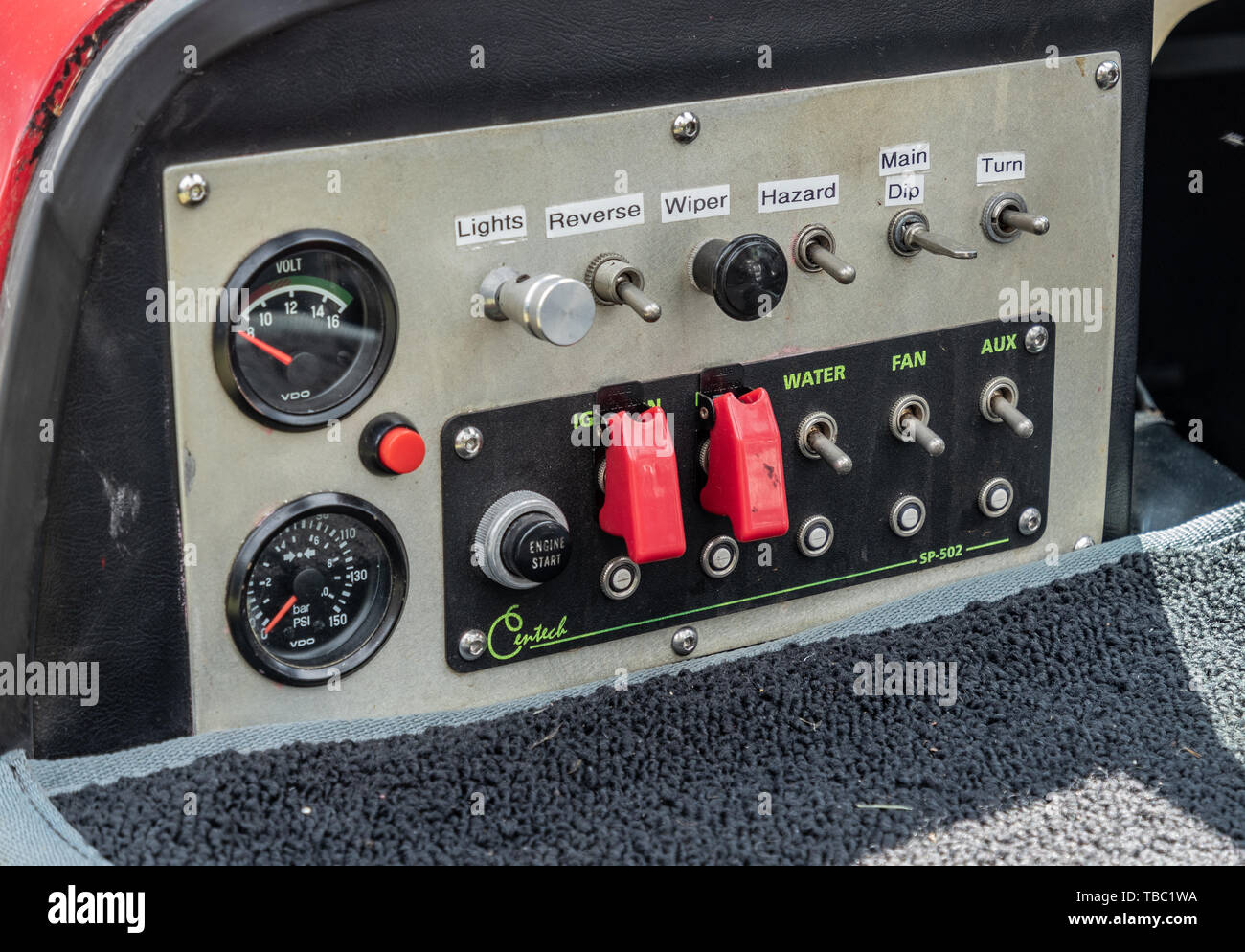 Dashboard per un kit auto Foto Stock