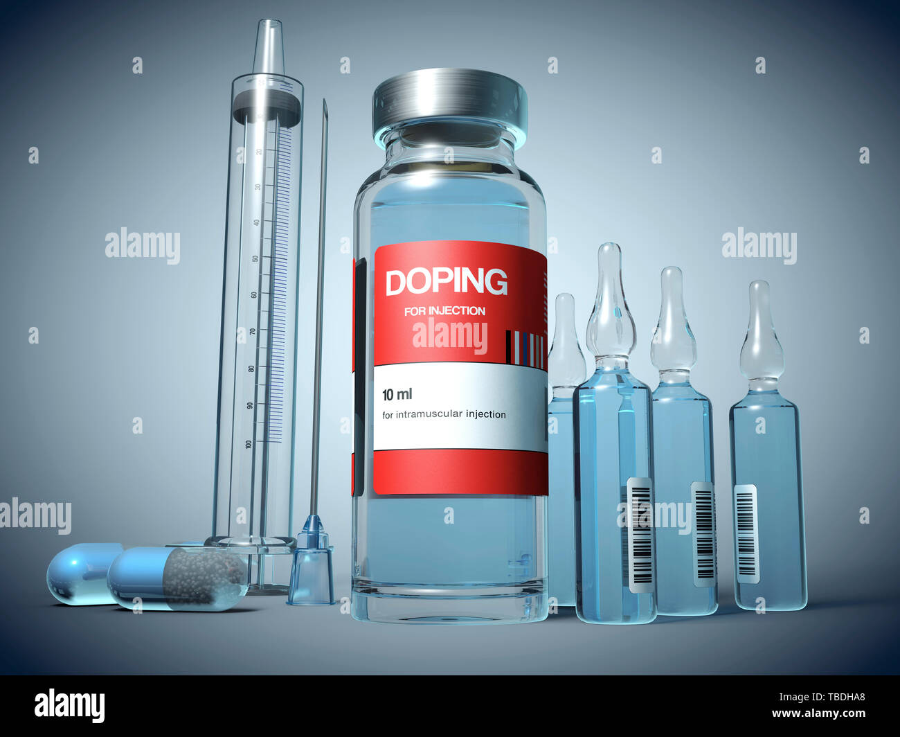 Il doping, illustrazione concettuale. Foto Stock