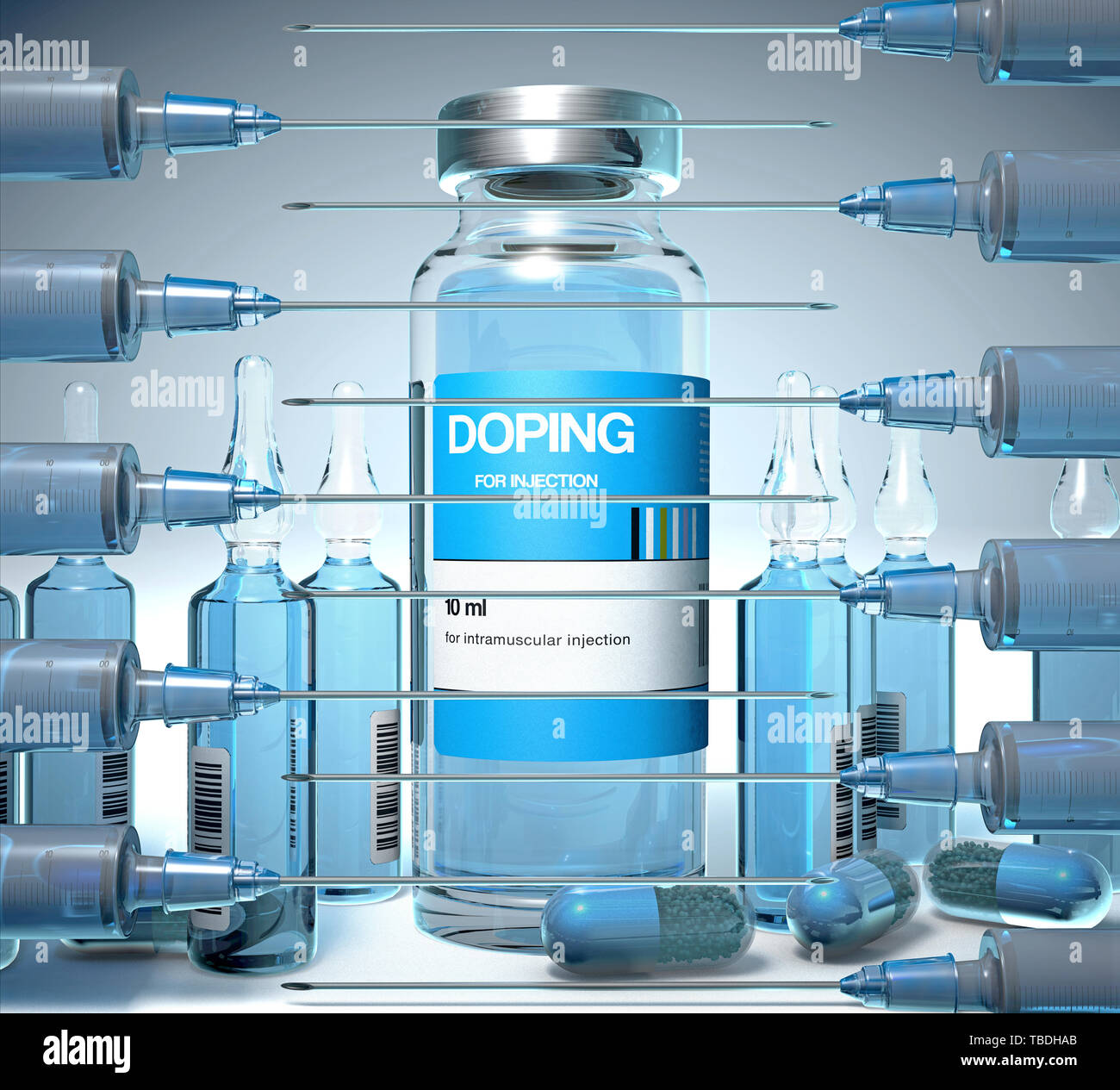 Il doping, illustrazione concettuale. Foto Stock