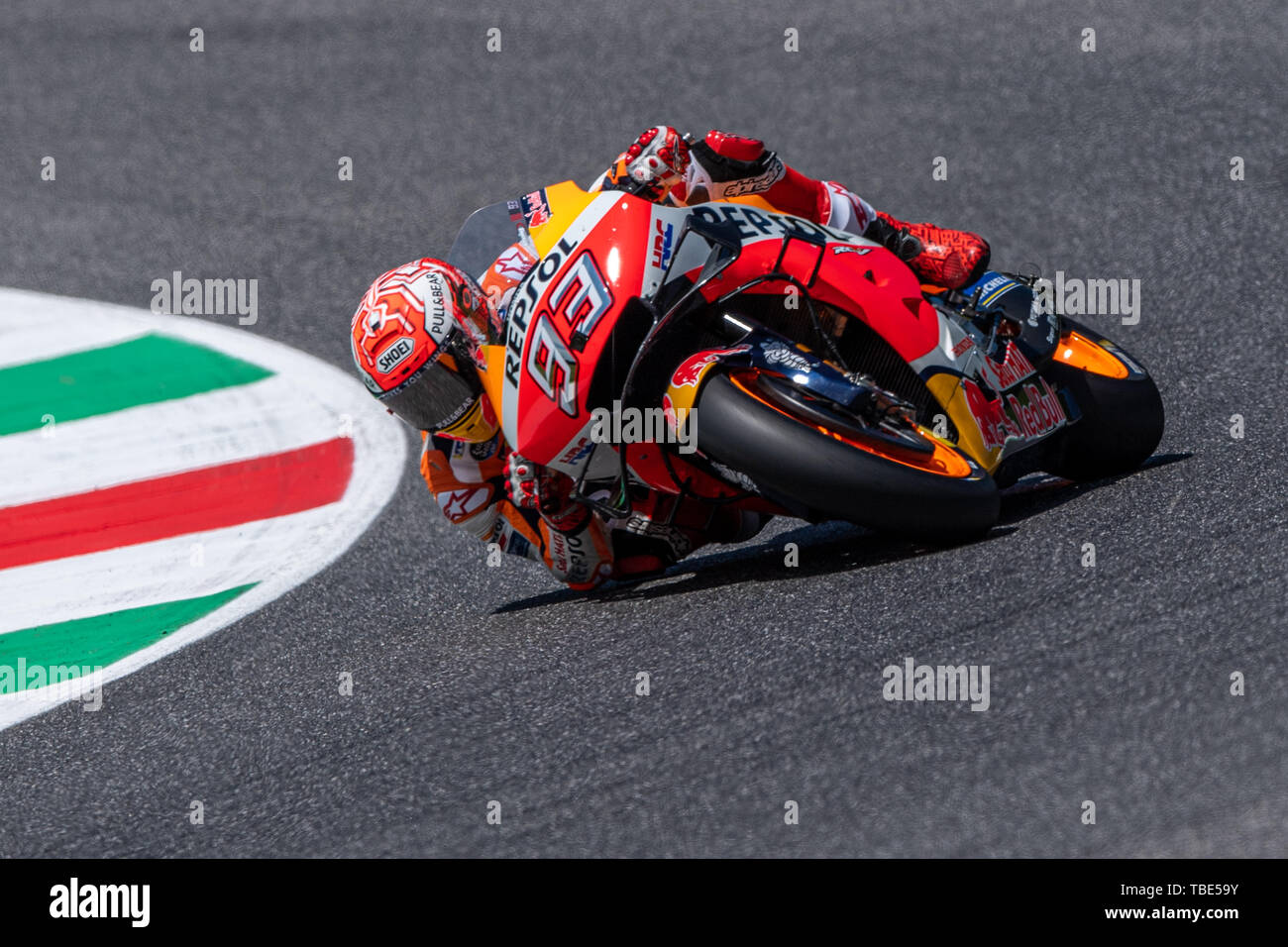 Mugello, Italia. Dal 01 Giugno, 2019. 93 Marc Marquez nel Q2 Pole position Credit: Indipendente Agenzia fotografica/Alamy Live News Foto Stock