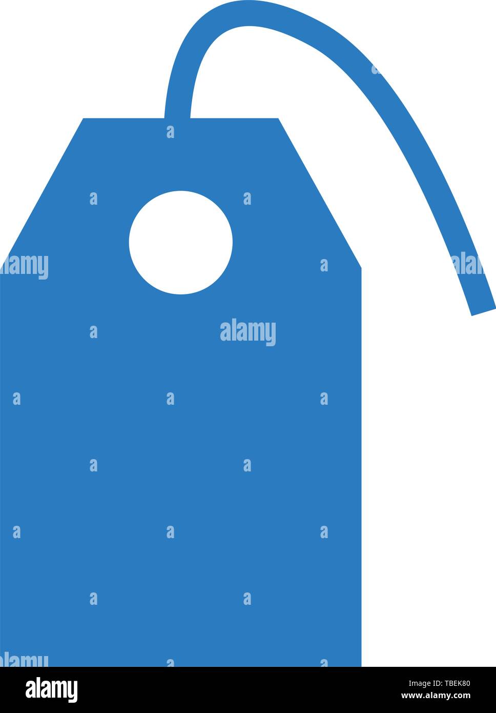 Prezzo di etichetta glifo icona blu - vettore Illustrazione Vettoriale