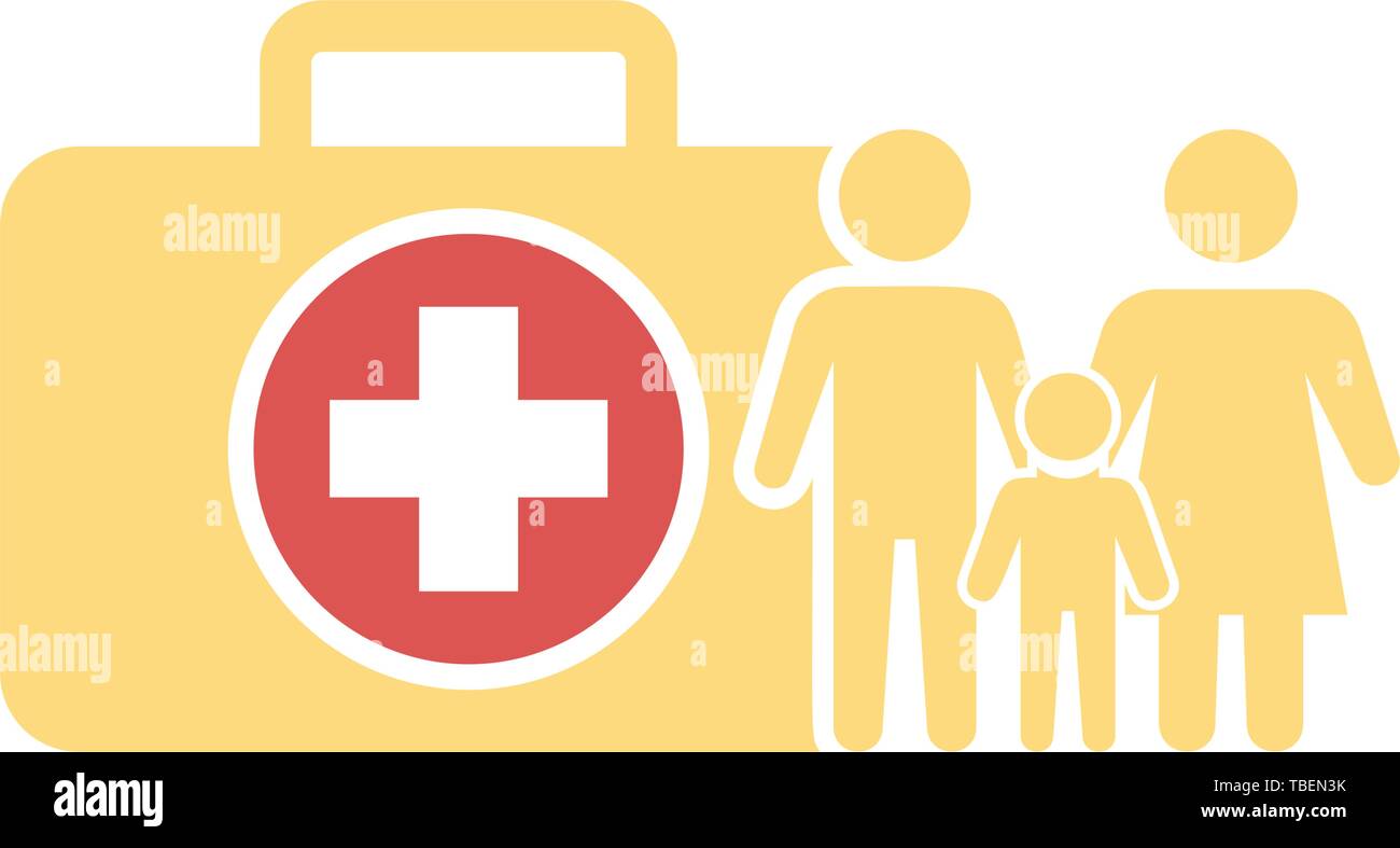 Salute medica vita icona assicurazioni - Assicurazione sanitaria - icona vettore Illustrazione Vettoriale