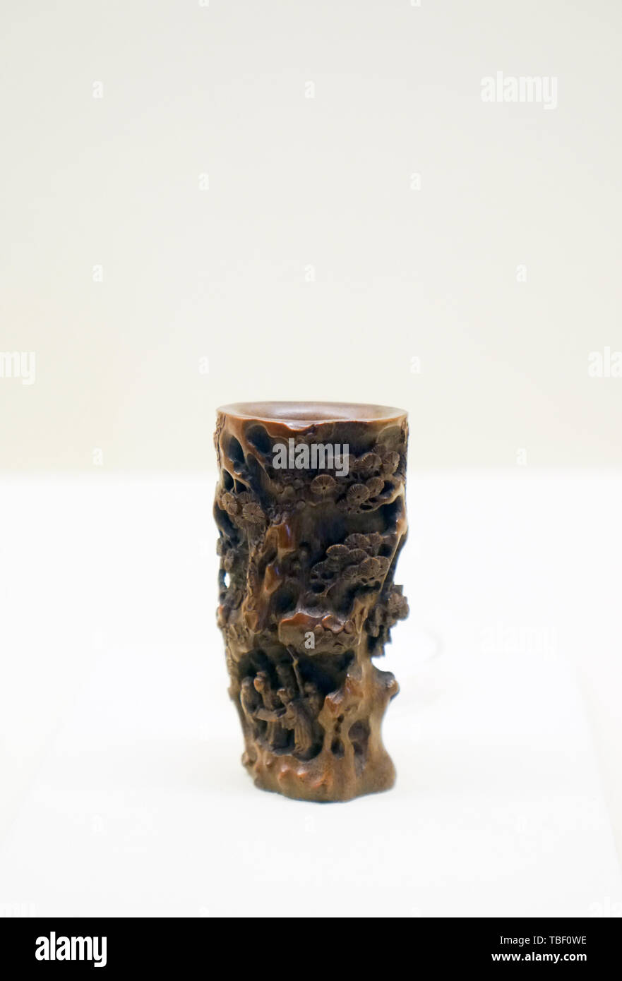 Il bambù carving artigianato Foto Stock