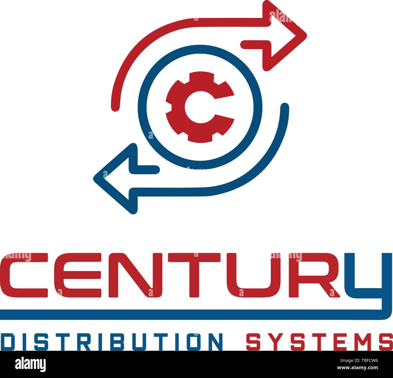 Collegare è un logo astratto ma può essere utilizzato anche come la lettera C logo. Il suo design è semplice e facile da configurare Illustrazione Vettoriale