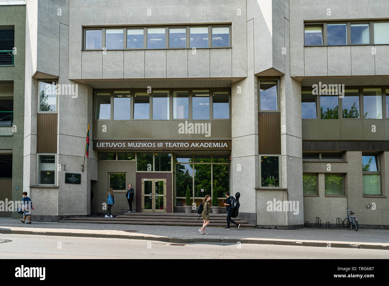 Vilnius, Lituania. Maggio 2019. Una vista della Accademia lituana di musica e teatro, strumentali e musica corale edificio di Facoltà Foto Stock