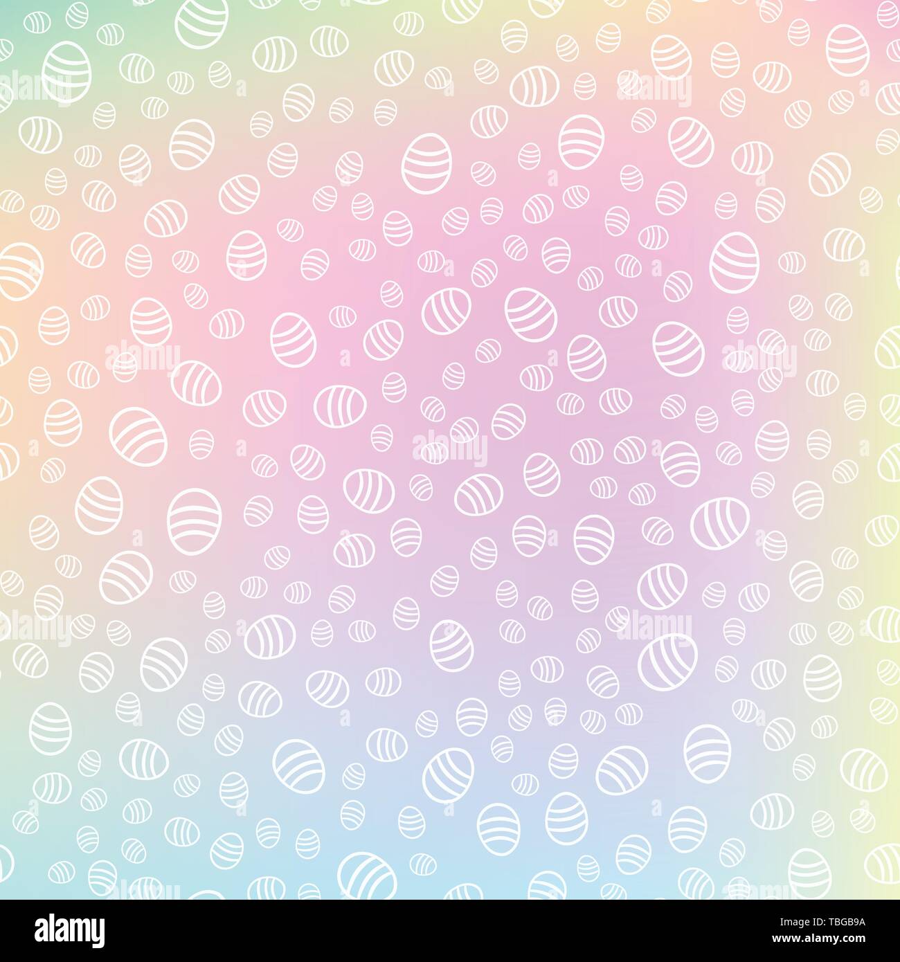 Senza soluzione di continuità le uova di Pasqua pattern su colorato sfondo fantasy. Vacanza e concetto di evento. Illustrazione Vettoriale Illustrazione Vettoriale