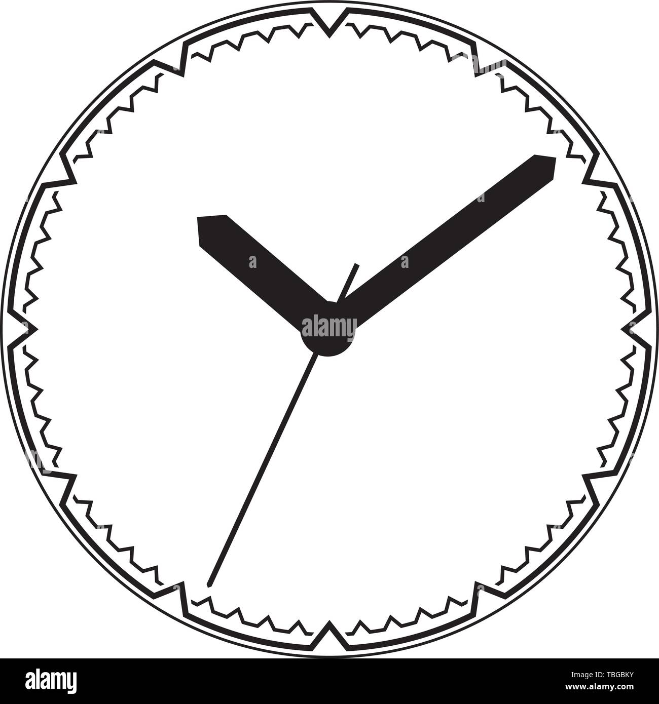 Orologio in stile moderno con ingranaggi per il design. Illustrazione Vettoriale