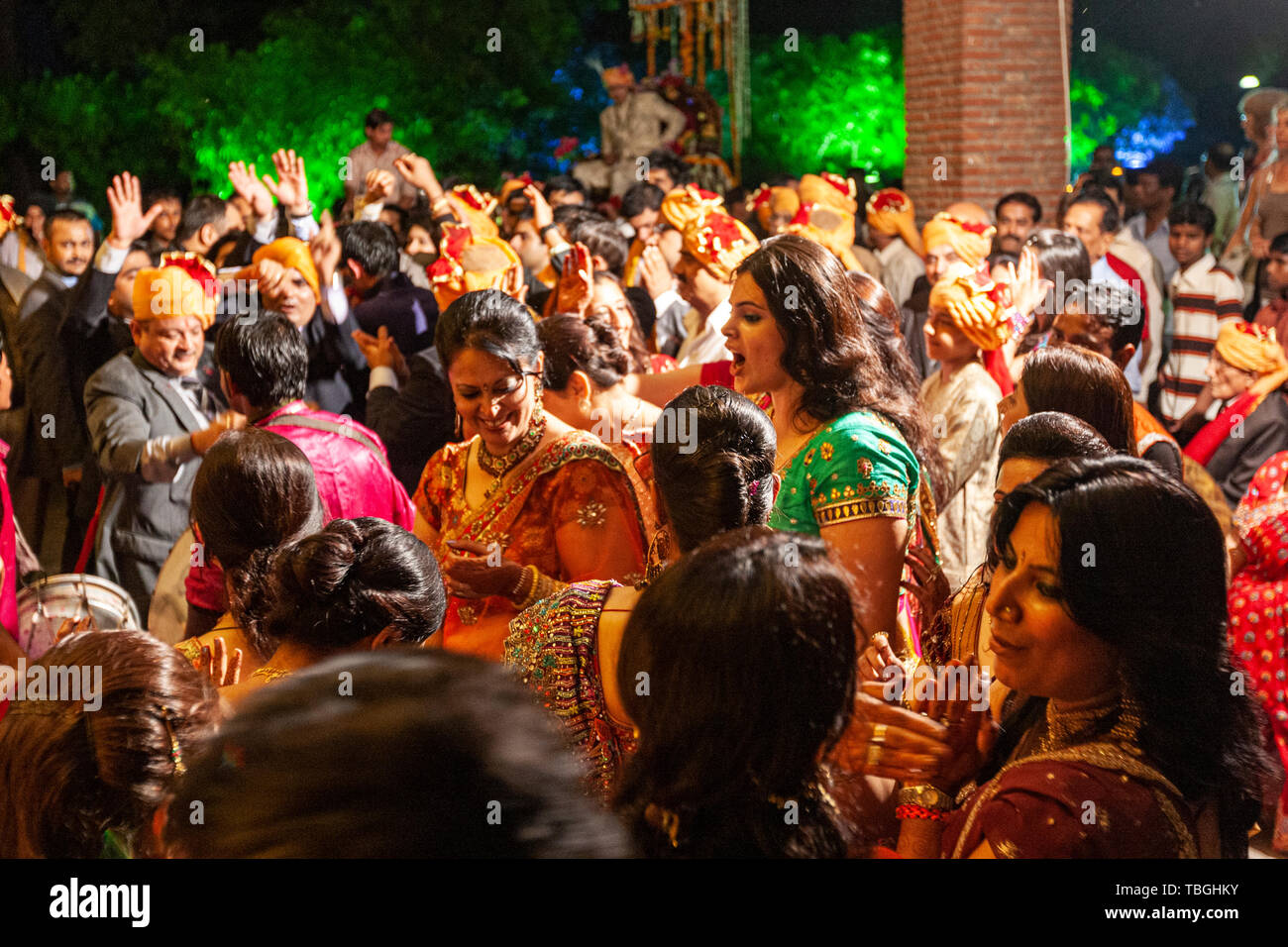 Indian la celebrazione dei matrimoni in Agra, Uttar Pradesh, India Foto Stock