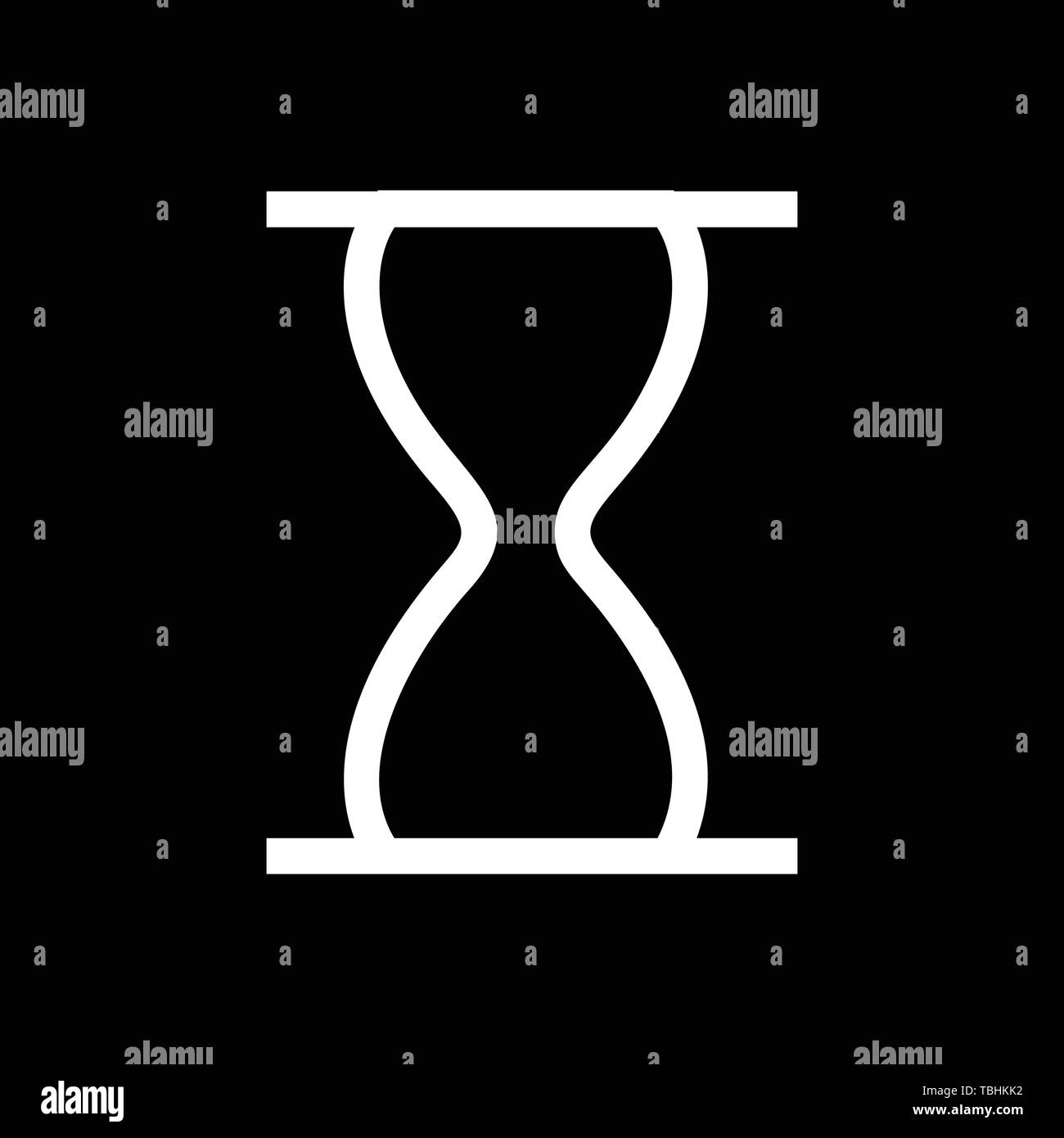 L'icona della clessidra vettore - Appartamento Illustrazione Vettoriale