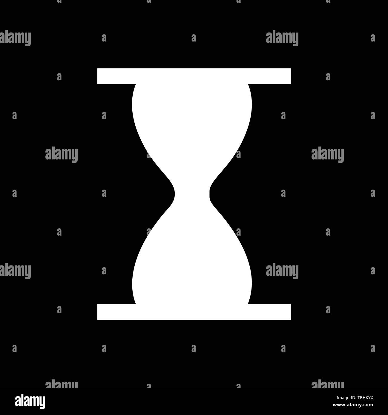 L'icona della clessidra vettore - Appartamento Illustrazione Vettoriale