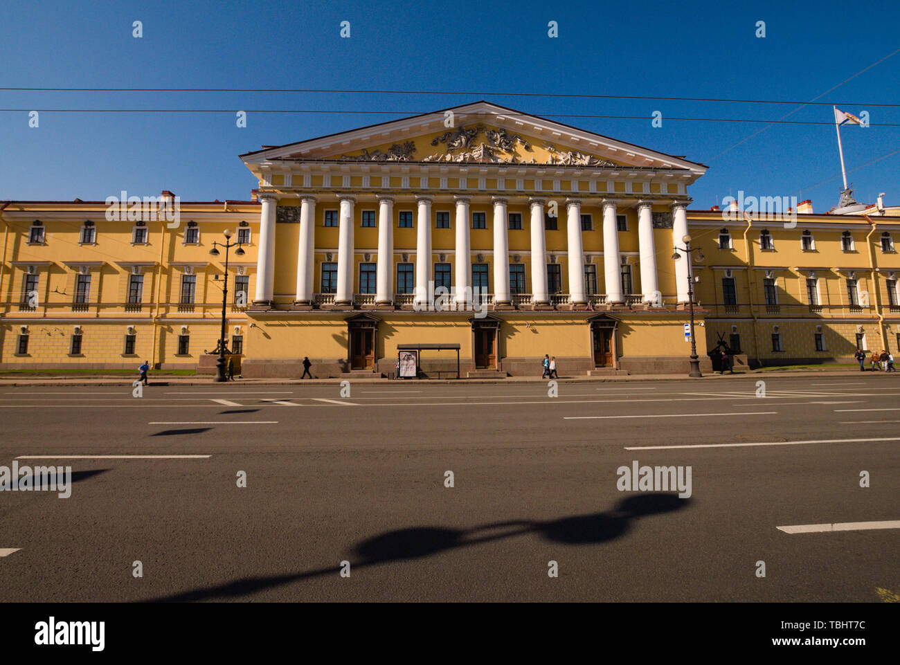 L'edificio dell'Ammiragliato sulla Prospect di Dvortsovaya, San Pietroburgo, Russia Foto Stock