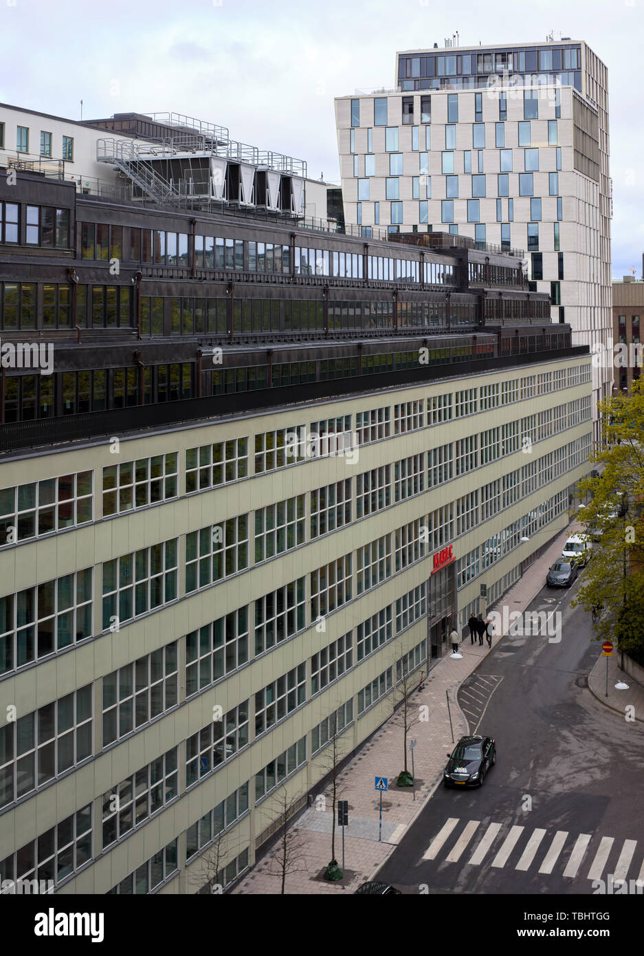 Klara Västra Kyrkogata, edificio degli uffici Klara C e Scandic Continental Hotel a Stoccolma, Svezia Foto Stock