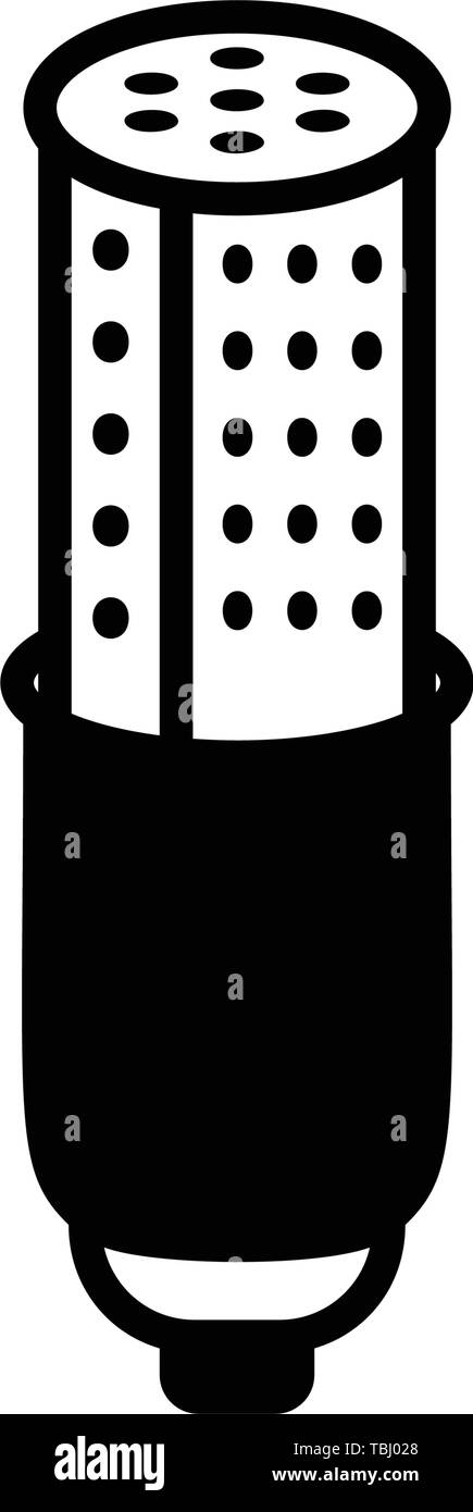 Icona a forma di microfono vettore - segno di glifi Illustrazione Vettoriale
