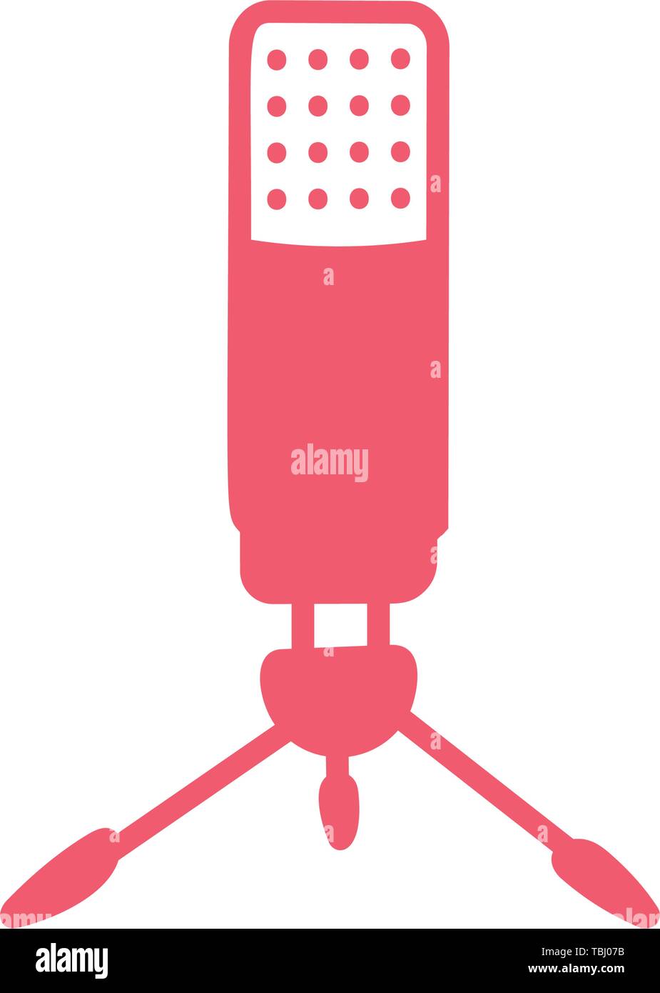 Icona a forma di microfono vettore - segno di glifi Illustrazione Vettoriale