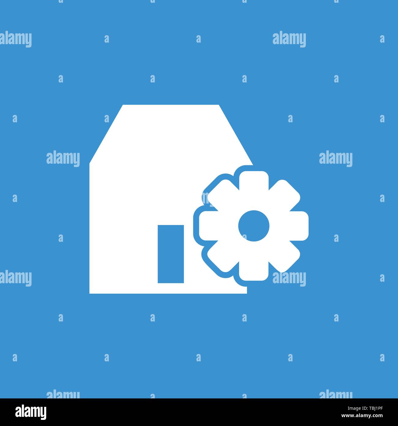 Casa icona riparazione - Immobiliare impostazione segno - vettore Illustrazione Vettoriale