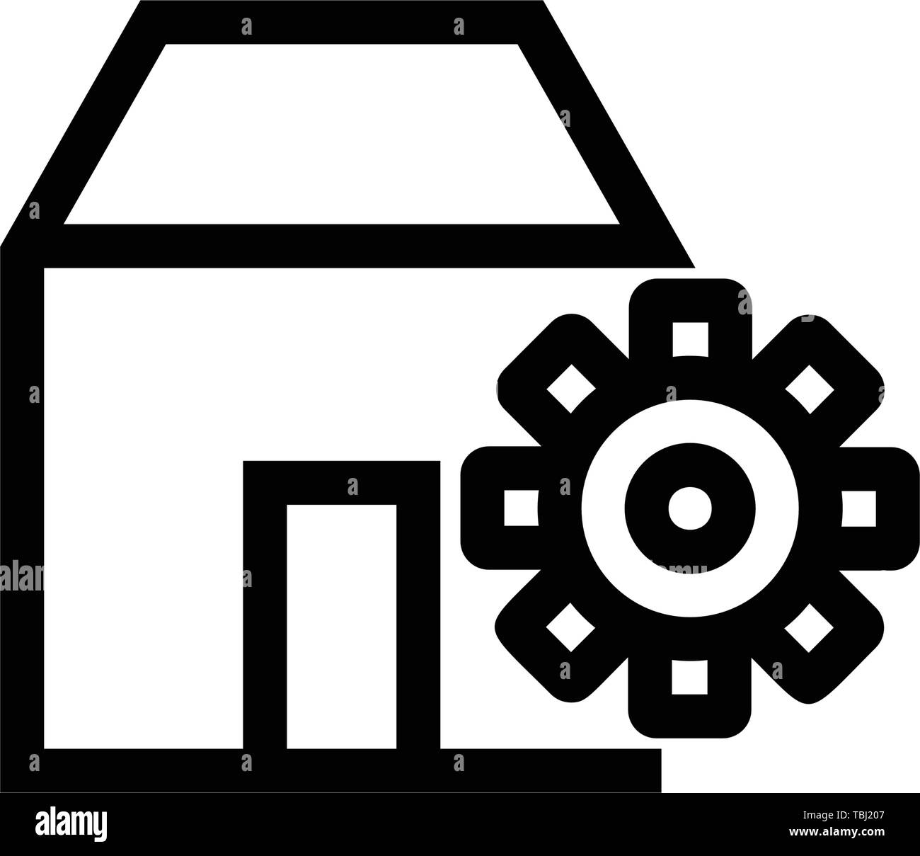 Casa icona riparazione - Immobiliare impostazione segno - vettore Illustrazione Vettoriale