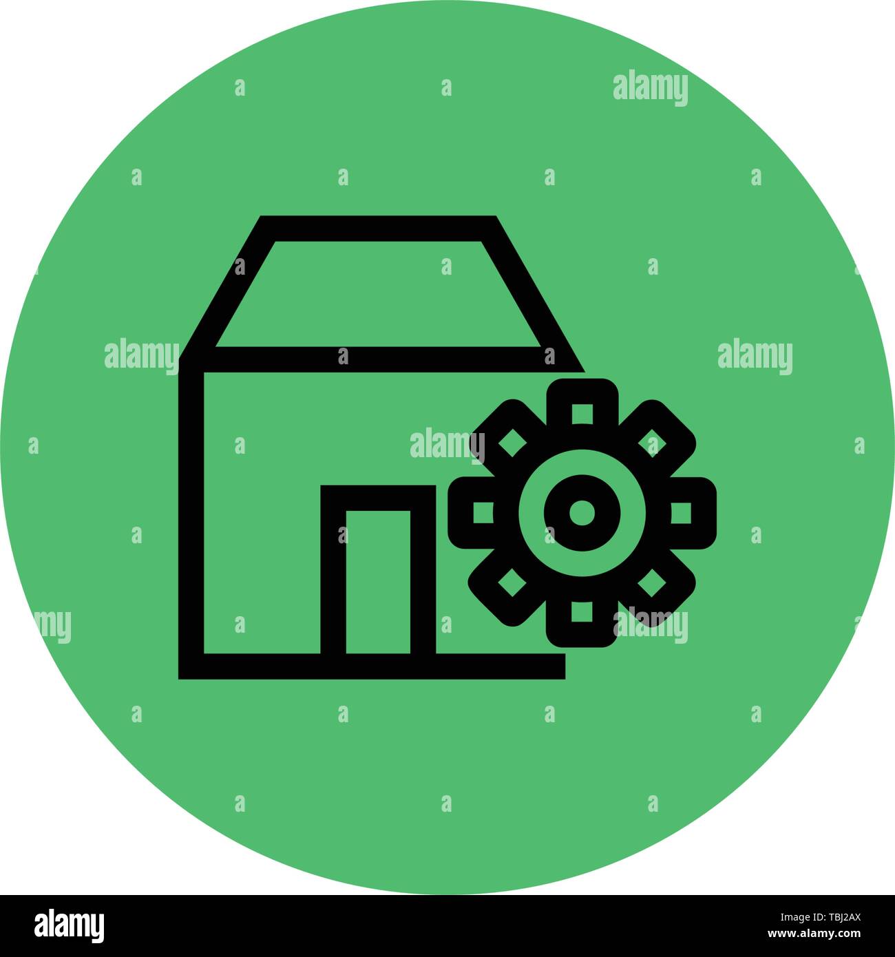 Casa icona riparazione - Immobiliare impostazione segno - vettore Illustrazione Vettoriale