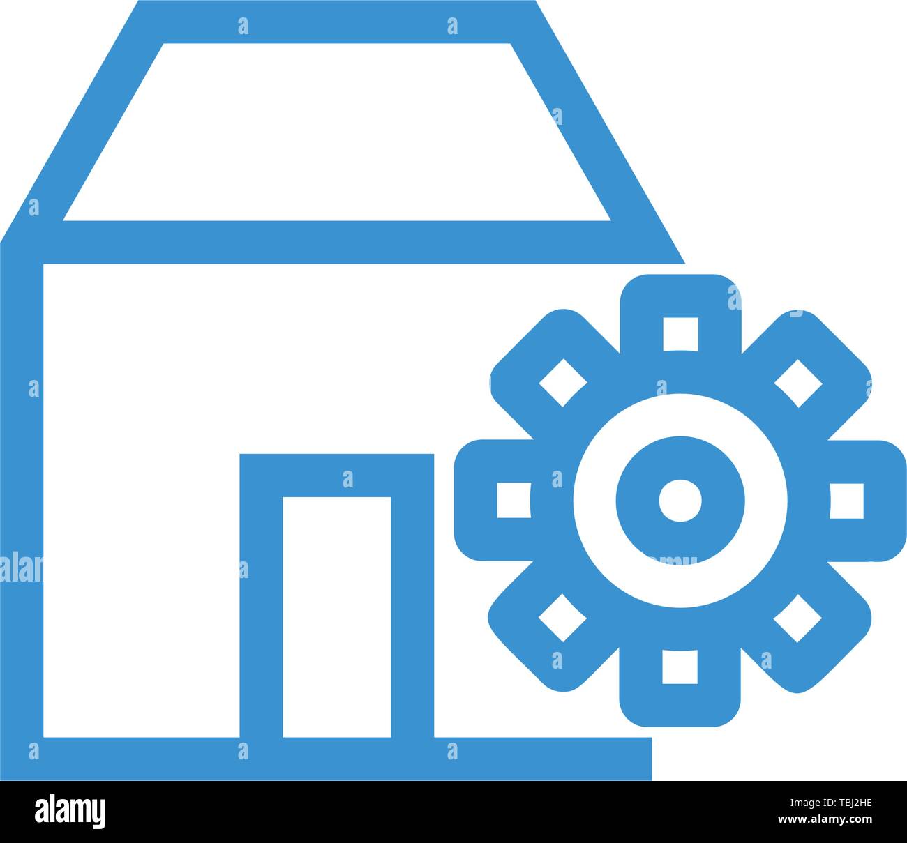 Casa icona riparazione - Immobiliare impostazione segno - vettore Illustrazione Vettoriale