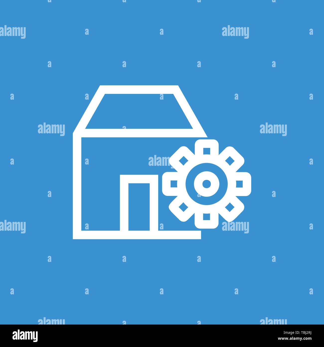 Casa icona riparazione - Immobiliare impostazione segno - vettore Illustrazione Vettoriale