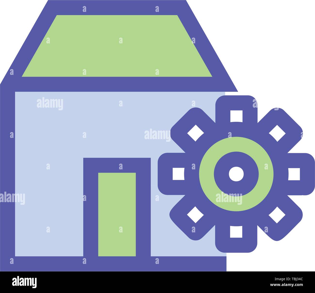 Casa icona riparazione - Immobiliare impostazione segno - vettore Illustrazione Vettoriale