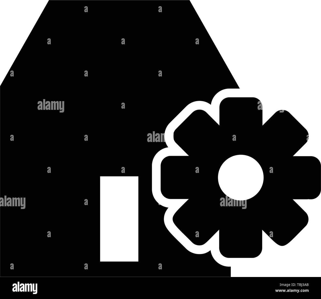 Casa icona riparazione - Immobiliare impostazione segno - vettore Illustrazione Vettoriale