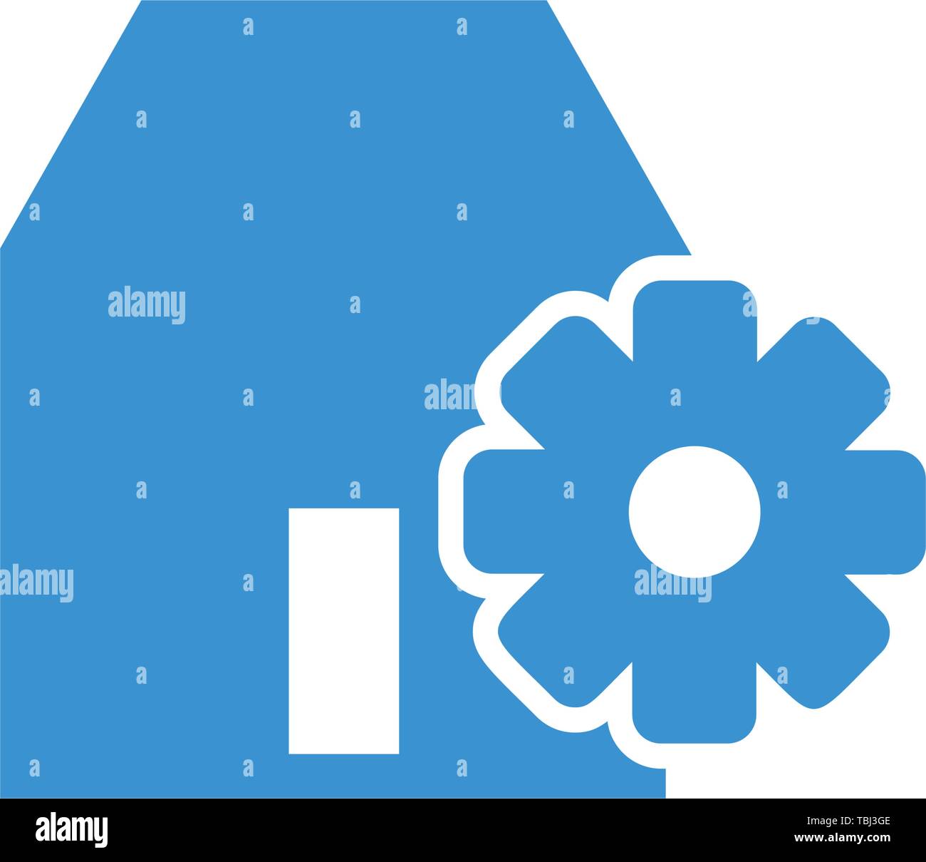 Casa icona riparazione - Immobiliare impostazione segno - vettore Illustrazione Vettoriale