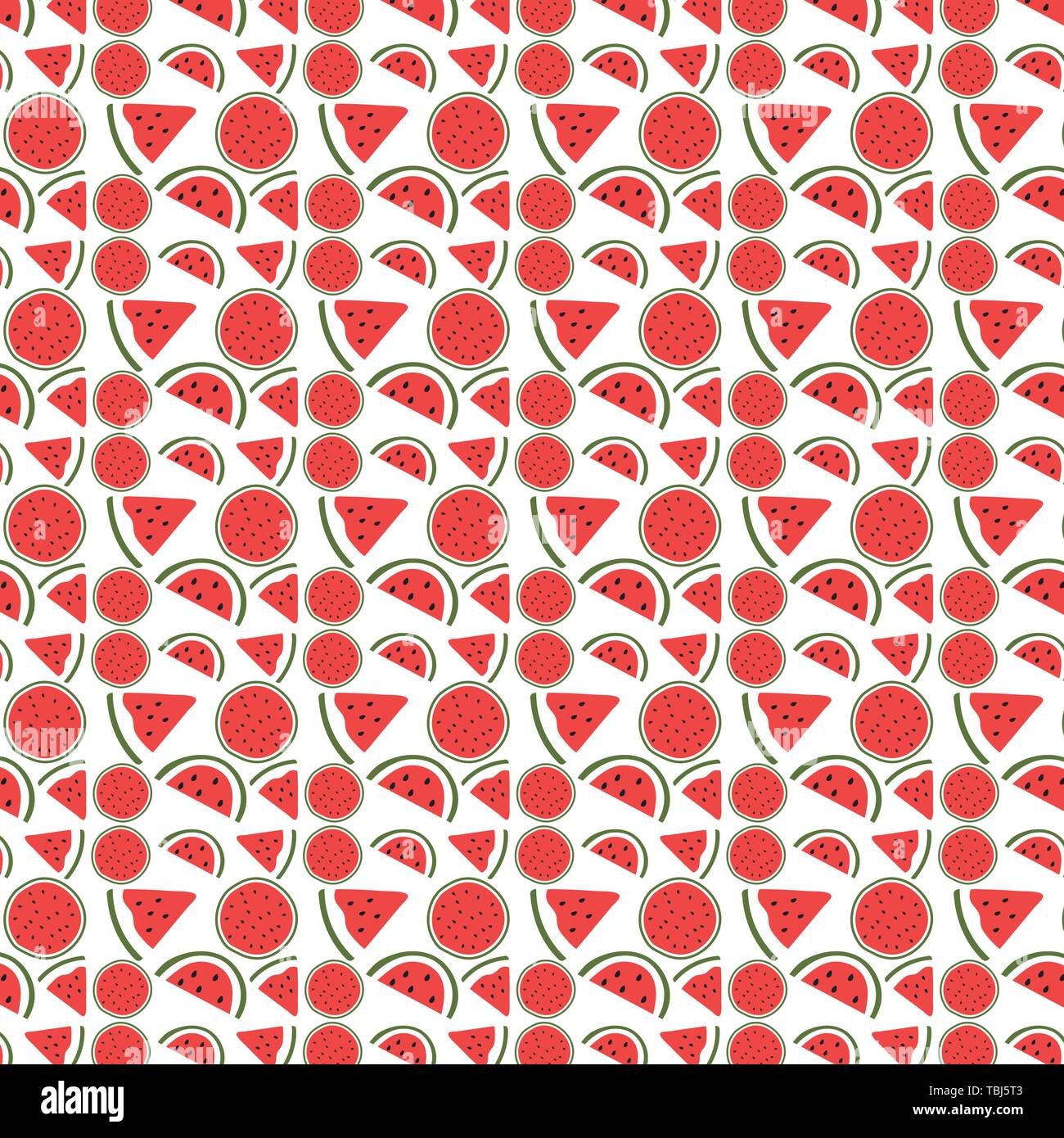 Fette di anguria pattern - vettore Illustrazione Vettoriale