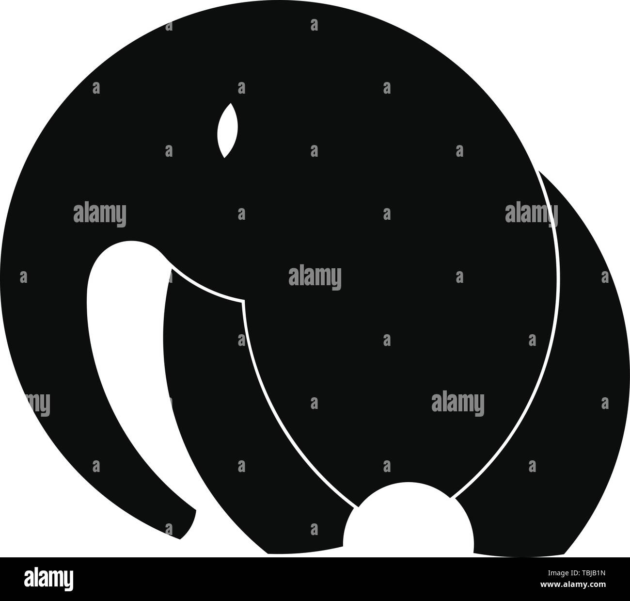 Icona di elefante - Elephant logo vettore modello Illustrazione Vettoriale