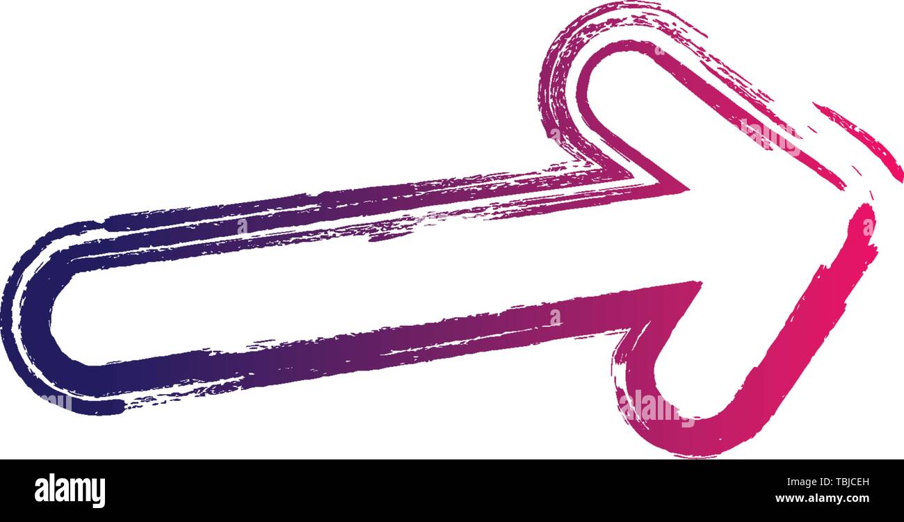 Disegno a mano simbolo a forma di freccia Illustrazione Vettoriale