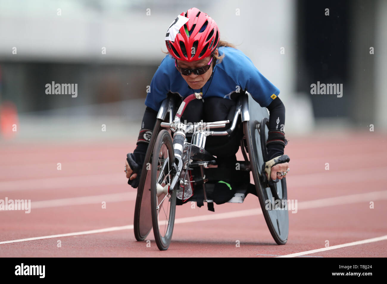 Osaka, Giappone. 2 Giugno, 2019. Yukari Nakamoto Atletica leggera : Giappone Para Atletica Donne 400m T32/T34/T52/T54 finale allo stadio Yanmar Nagai di Osaka in Giappone . Credito: Naoki Morita AFLO/sport/Alamy Live News Foto Stock