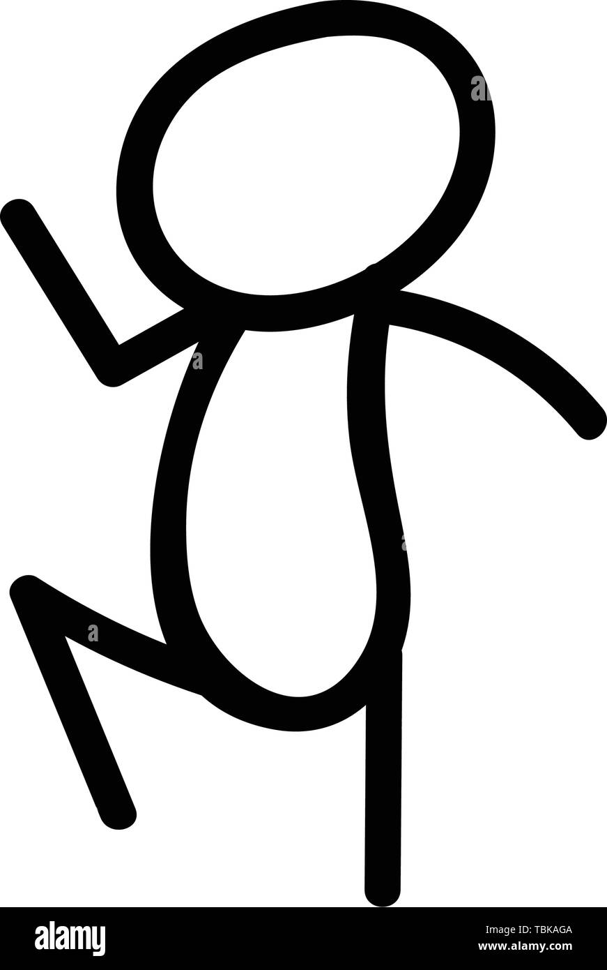 Stick figura - boy icona in esecuzione Immagine e Vettoriale - Alamy