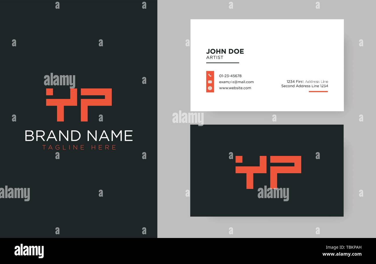 Lettera Premium YP logo con un elegante corporate identity template Illustrazione Vettoriale